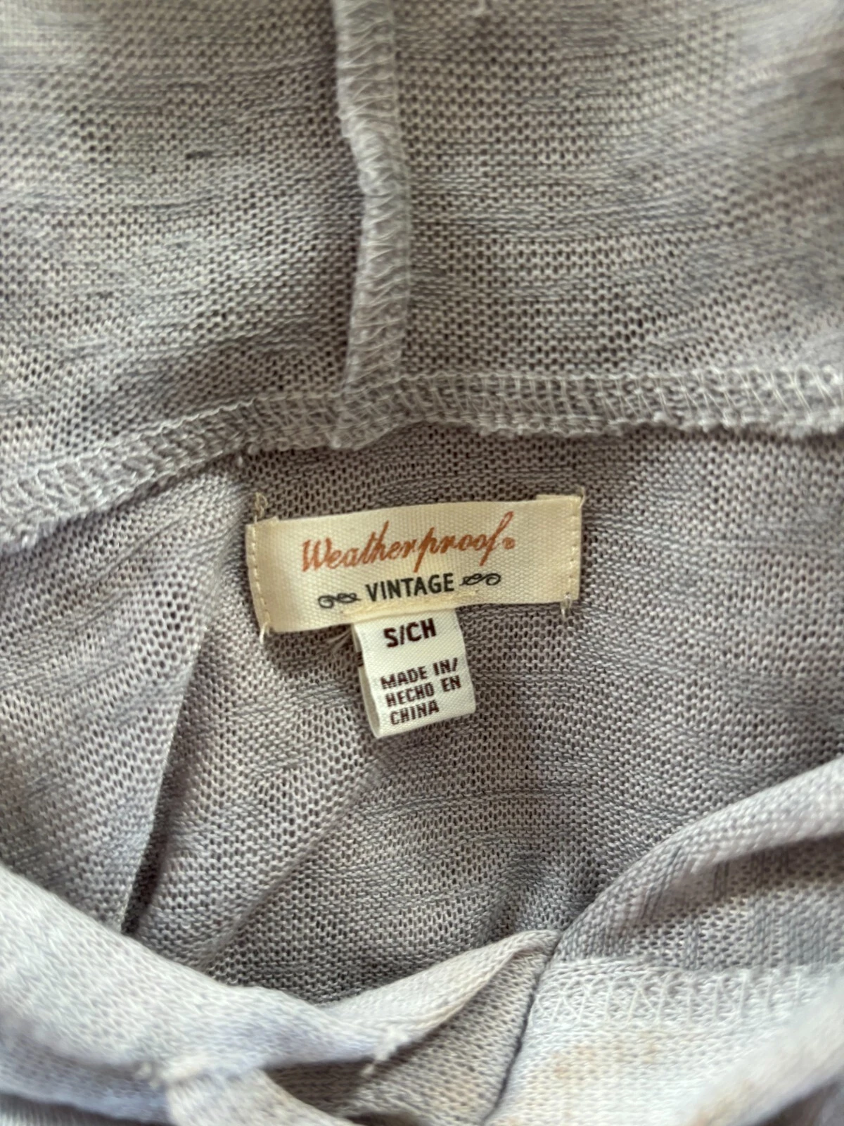 VETEMENTS Felpa con cappuccio da donna resistente alle intemperie semi trasparente a maniche lunghe taglia small