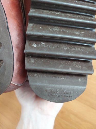 RARE VNDS 1950s Gold Bond X Sears Moc Toe Nathan Hack Ripple Sole Boots 8.5 D - Picture 13 of 22