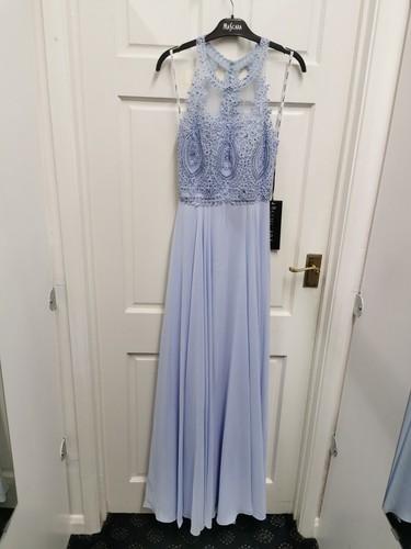 Mascara MC181479 Size 2 pale blue evening Dress Sequin Strap long NWT - Picture 17 of 17