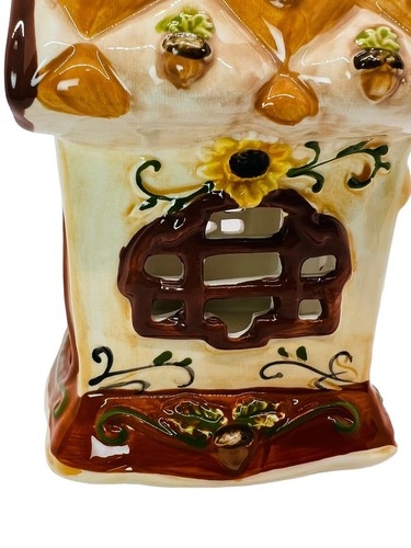 Blue Sky Clayworks Cosecha Calabaza y Flores Casa Tealight Soporte Acción de Gracias - Imagen 15 de 21