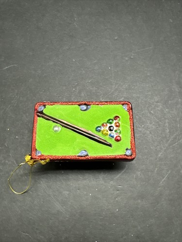 Billiard / Pool Table Glass Christmas Ornament Blown Glass Nice - Picture 2 of 5