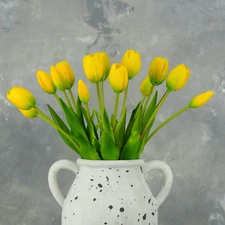5 Stems Faux Tulip | Artificial Flower | Home Decoration | Gifts - Yellow