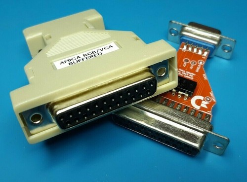 DB23 FEMALE - Amiga RGB to VGA Monitor Adapter - DB23 GENUINE - Buffered - (NEW) - Photo 1/12