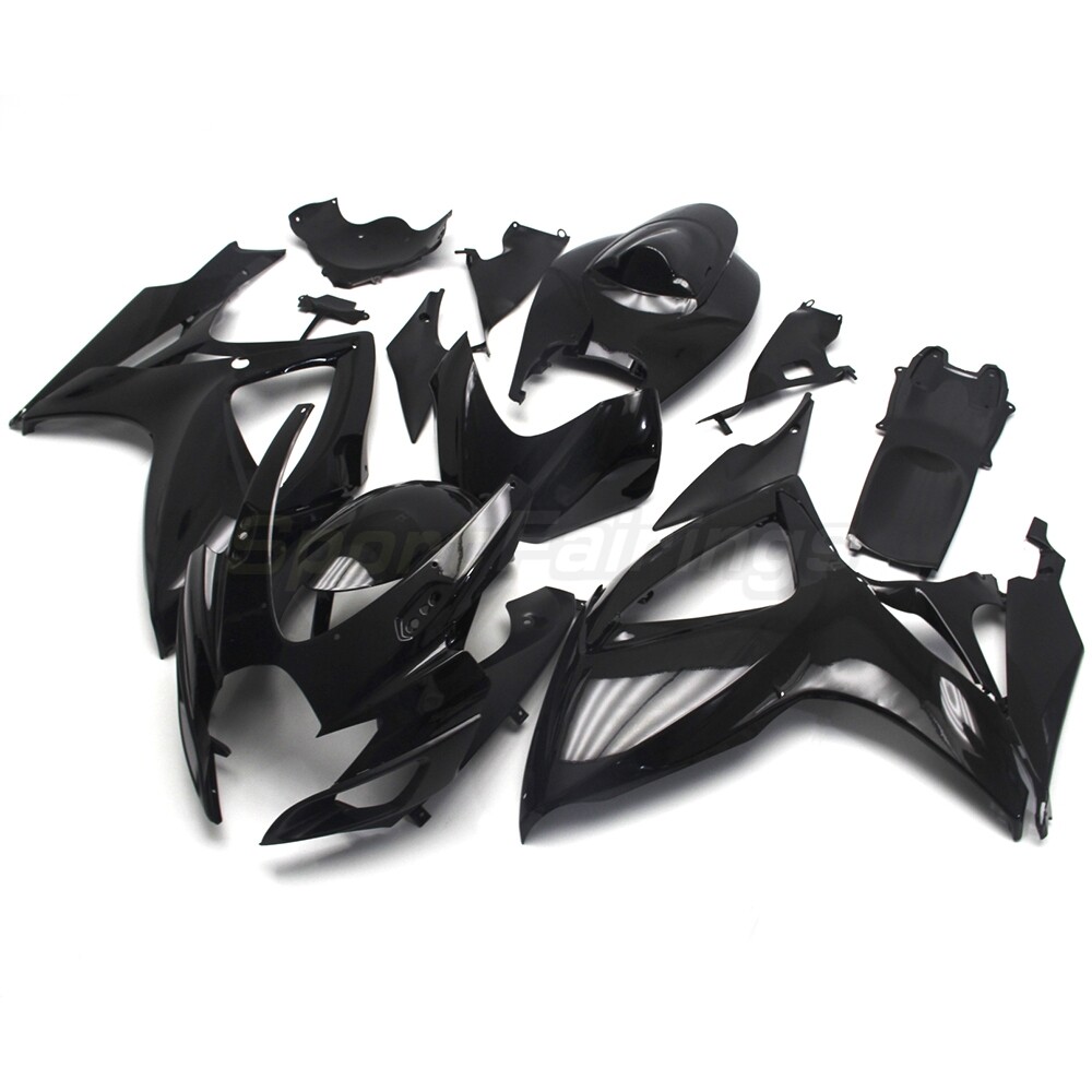 Gloss Black Injection Fairing Fit for Suzuki 2006 2007 GSXR600 GSXR750 06 07 K6 image