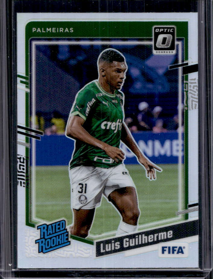 2023-24 Donruss Luis Guilherme Optic Holo Prizm Rated Rookie RC #196 Palmeiras
