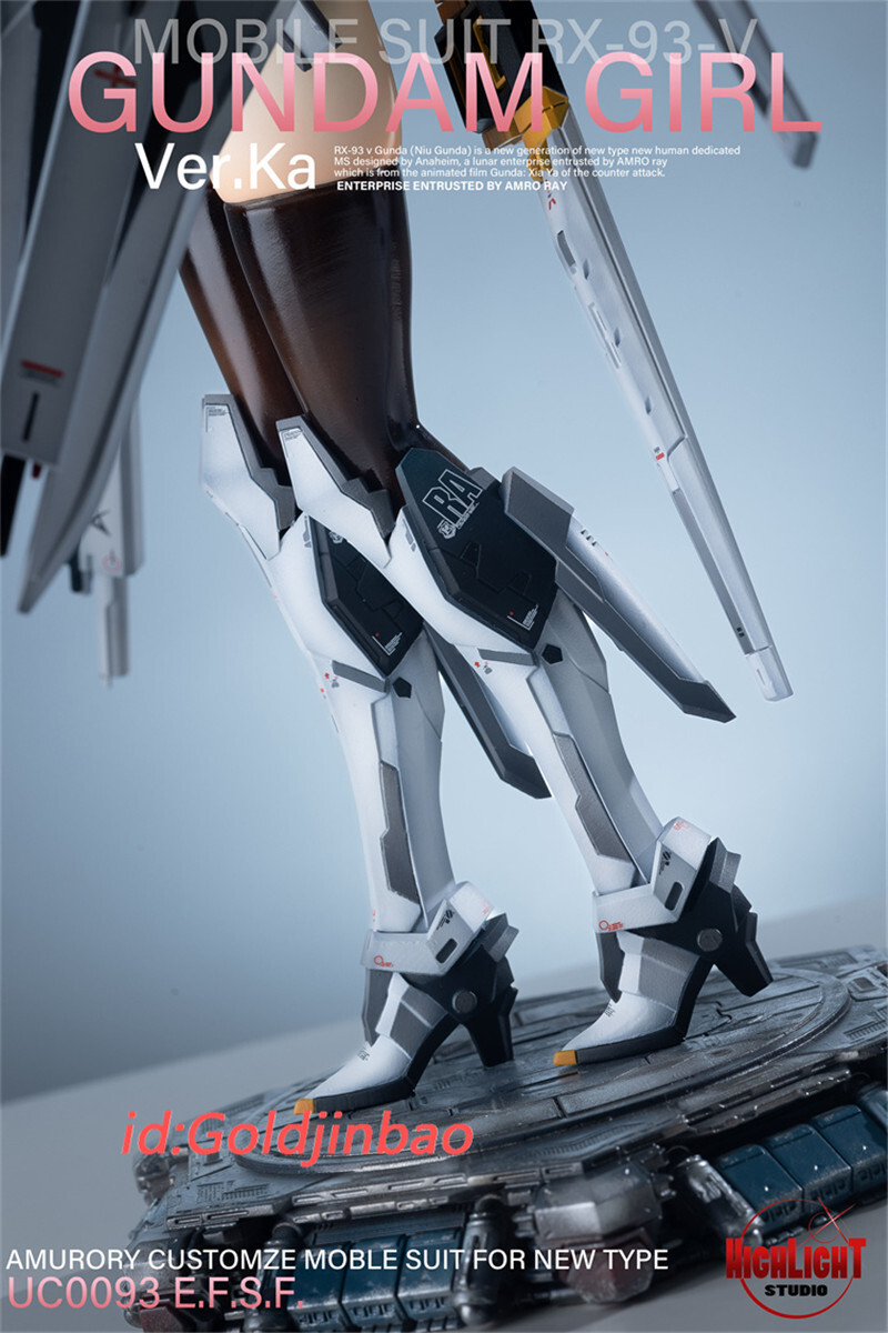 スケールモデル 新作 High Light Studio Gundam Girl RX93-V Resin Model Painted コミック・アニメ