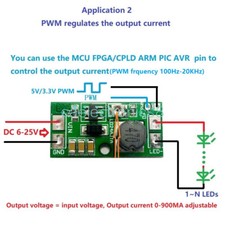 NEW DC 6-25V 20W Adjustable LED Driver PWM Controller DC-DC Step-down Constant