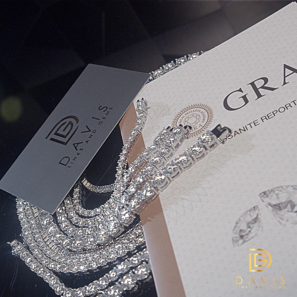 VVS1 MOISSANITE TENNIS CHAINS 925 SILVER 2MM-6.5MM Passes 💎 Tester - Image 4 of 4