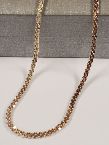 Sterling Silber 40" Fancy Link Diamantschliff Kette 19,3 gr.