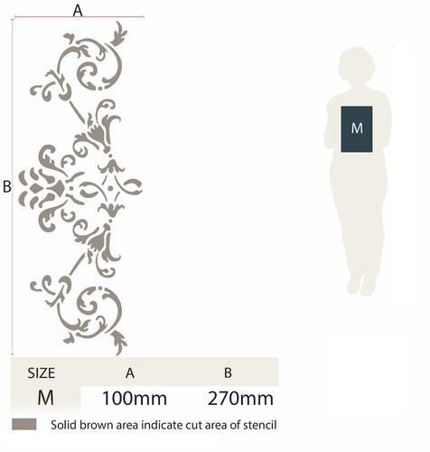 Floral Stencil Vintage French Paint Wall Furniture Wood Reusable Crafts Art FL23 - Picture 16 of 21