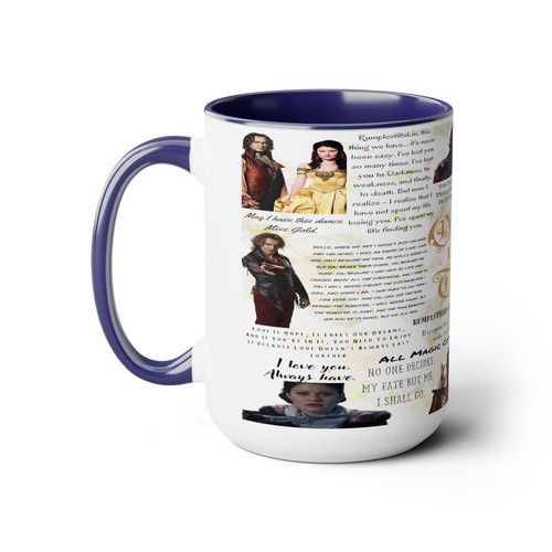 Once Upon a Time Quotes Gift Love Rumple and Belle Two Tone Coffee Mugs 15oz - 第 18/26 張圖片