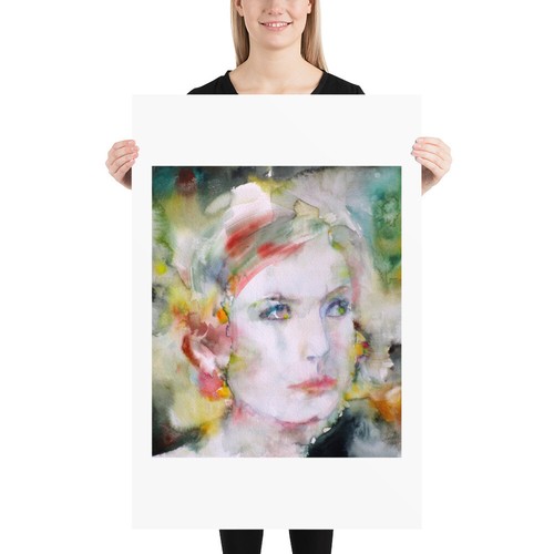 GRETA GARBO retrato acuarela - PÓSTER - ¡varios tamaños! impresión pintura actriz - Imagen 6 de 7
