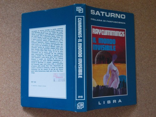 LIBRO Romanzo IL MONDO INVISIBILE Ray Cummings 1980 Libra SATURNO Fantascienza. - Picture 3 of 3