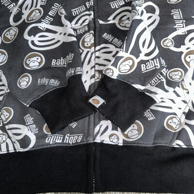 Vintage BAPE A BATHING APE Full Zip Up HOODIE BABY MILO XL Vintage BAPE A BATHING APE Full Zip Up HOODIE BABY MILO XL