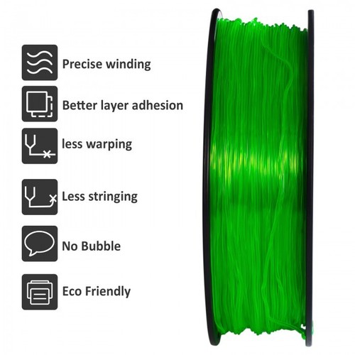 Filamento de impresora 3D GEEETECH TPU 1,75 mm 1 kg carrete flexible transparente/opaco - Imagen 2 de 22