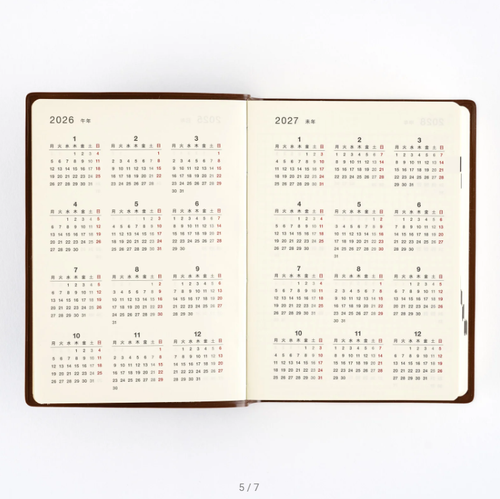 Hobonichi 5-Year Techo Japanese Book 2025-2029 A6 size Five Years in One Book - Bild 5 von 10
