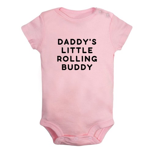 Daddy's Little Rolling Buddy Funny Romper Newborn Baby Bodysuit Jumpsuits Outfit - Bild 15 von 20