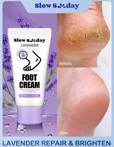 SlowSunday Lavendel Fußcreme Anti-Trocknen Riss Fußcreme Ferse Rissige Reparatur