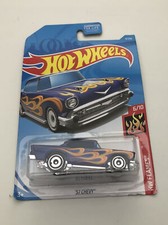Hot Wheels 2017 '57 Chevy Bel Air 2Door Hard Top HW Flames 6/10 Blue