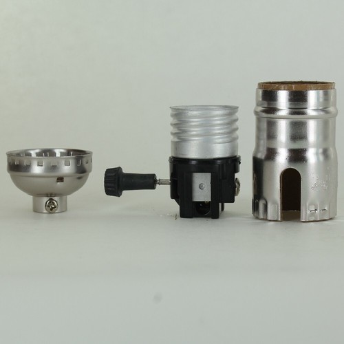 EIN-AUS DREHKNOPF VERNICKELT E-26 SOCKEL LAMPENFASSUNG MIT 1/8IPS UL gelistet - Bild 4 von 4