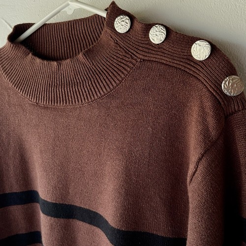 KIRUNDO 2023 Fall Winter Women's Long Sleeves Knit Sweater Turtleneck Striped - Bild 2 von 5