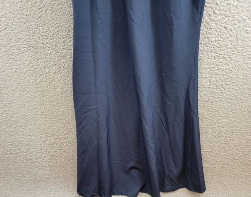 Vince Camuto Ruffled One-Shoulder Gown Women's 6 Navy Side Slit Side Zip Closure - Bild 11 von 15