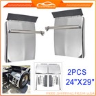 24"x 29" Stainless Steel Quarter Fender Set for Semi Truck Freightliner Kenworth