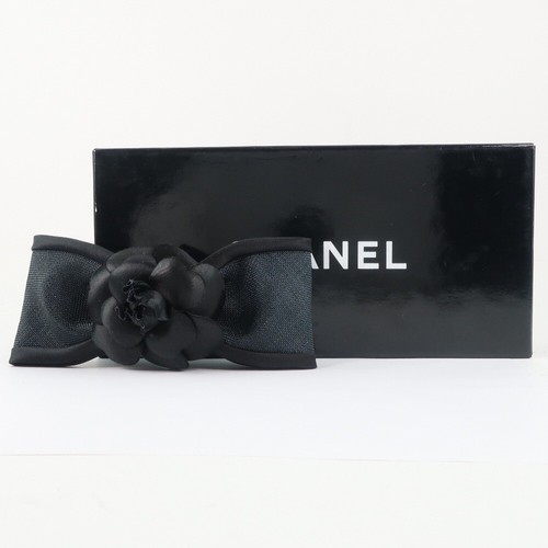 CHANEL Ribbon motif Valletta Camelia black Satin ribbon Women - Picture 5 of 5