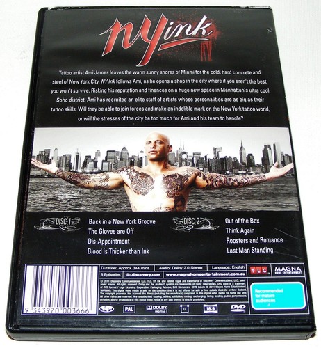 NY INK : Season 1--- (DVD, 2011, 2-Disc Set) - Picture 2 of 3