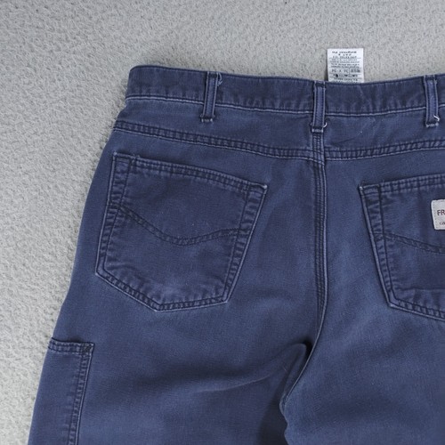 Carhartt FR Pants Mens 36x34 Navy Canvas Flame-Resistant Original Fit Carpenter - Picture 22 of 23
