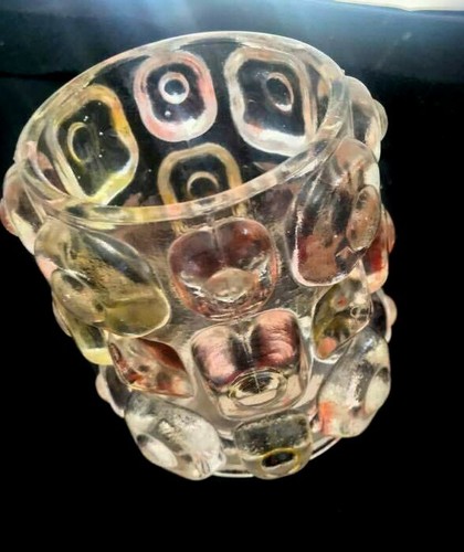 Vintage Glass Transparent Small Cup crystal Made Japan Length 7 cm diameter 5 cm - Picture 2 of 12