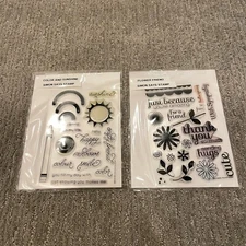 Simon Says Stamp Lot Clear Color Sunshine Flower Friend Smile Rainbow Floral Set