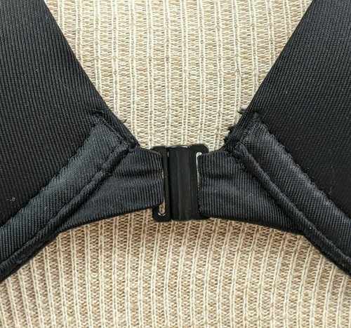 PINK Victoria's Secret Wear Everywhere Push-Up Black Front Clasp Racerback 32D - Picture 7 of 12