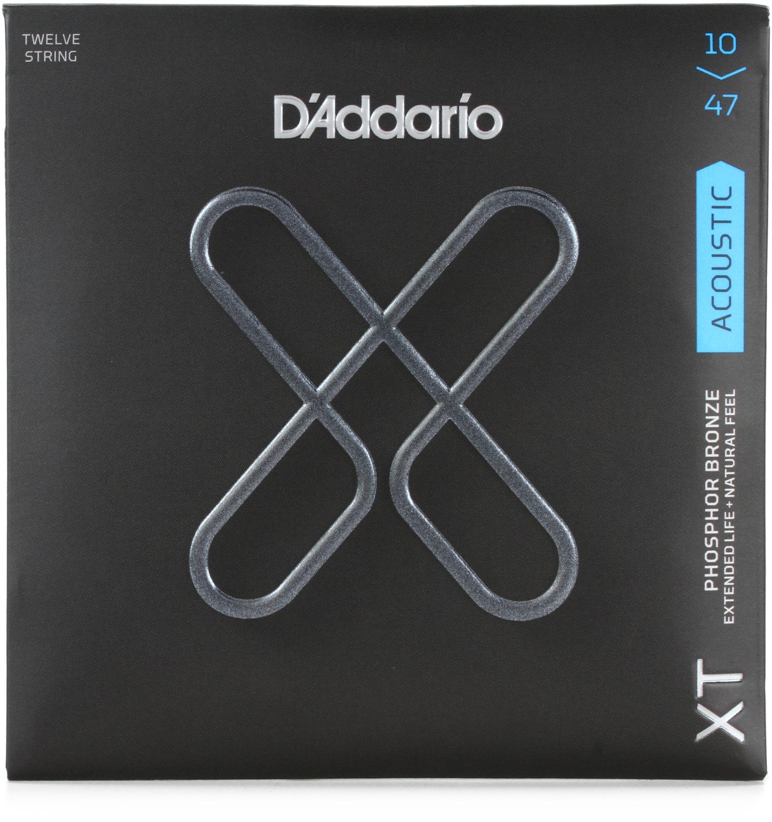Струны для 12-струнной акустической гитары DAddario XTAPB1047-12 XT из люминофорной бронзы