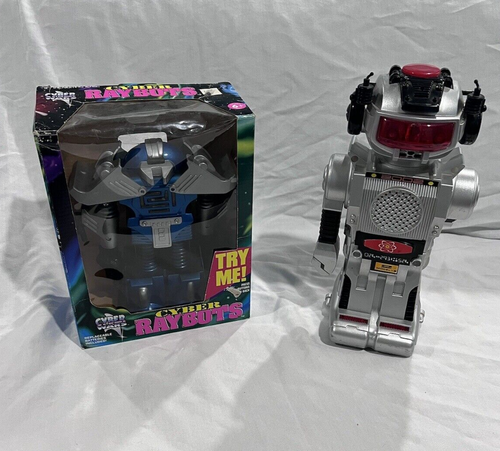 Two Vintage Robots- Magic Mike ll 1984/Cyber Wars Raybots 1992 FREE Shipping - Picture 2 of 17
