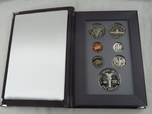 1989-S US Mint Prestige Proof Set Olympiad Silver Dollar Box & COA 7 Coins - Picture 4 of 6