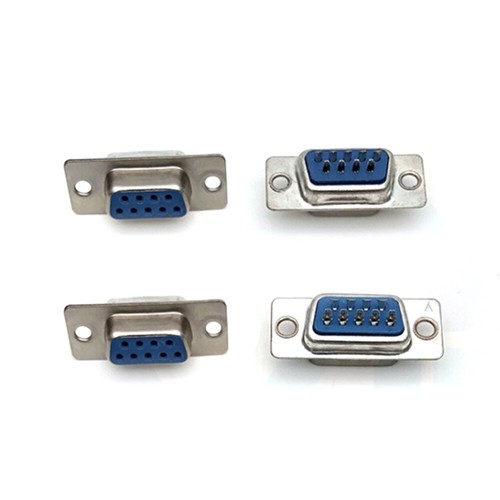 10 pièces connecteur prise de soudure filaire 10 broches DB9 D-SUB femelle mâle RS232 port série - Photo 6/6