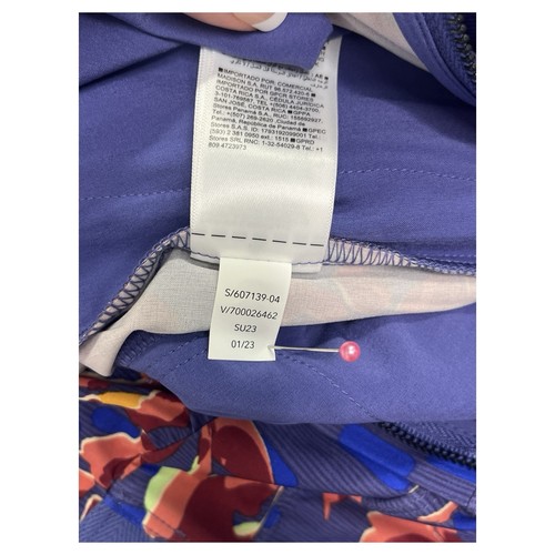 Mameluco Athleta Brooklyn para mujer 6 alto azul rojo floral rendimiento deportivo - Imagen 10 de 15