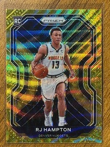 RJ Hampton 2020-21 Panini Prizm Gold Wave Rookie RC #286 Denver Nuggets