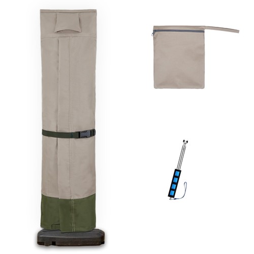 Rachmi Patio Cantilever Umbrella Cover for 9-13 Ft Umbrellas, 600D Water-resi...