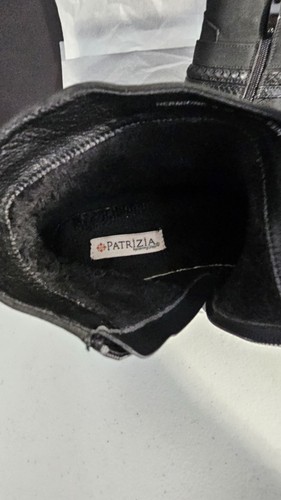 Patrizia Spring Step Hermione Vegan Leather Burnished Black Cowgirl Sz 40/ 9 US - Picture 20 of 23