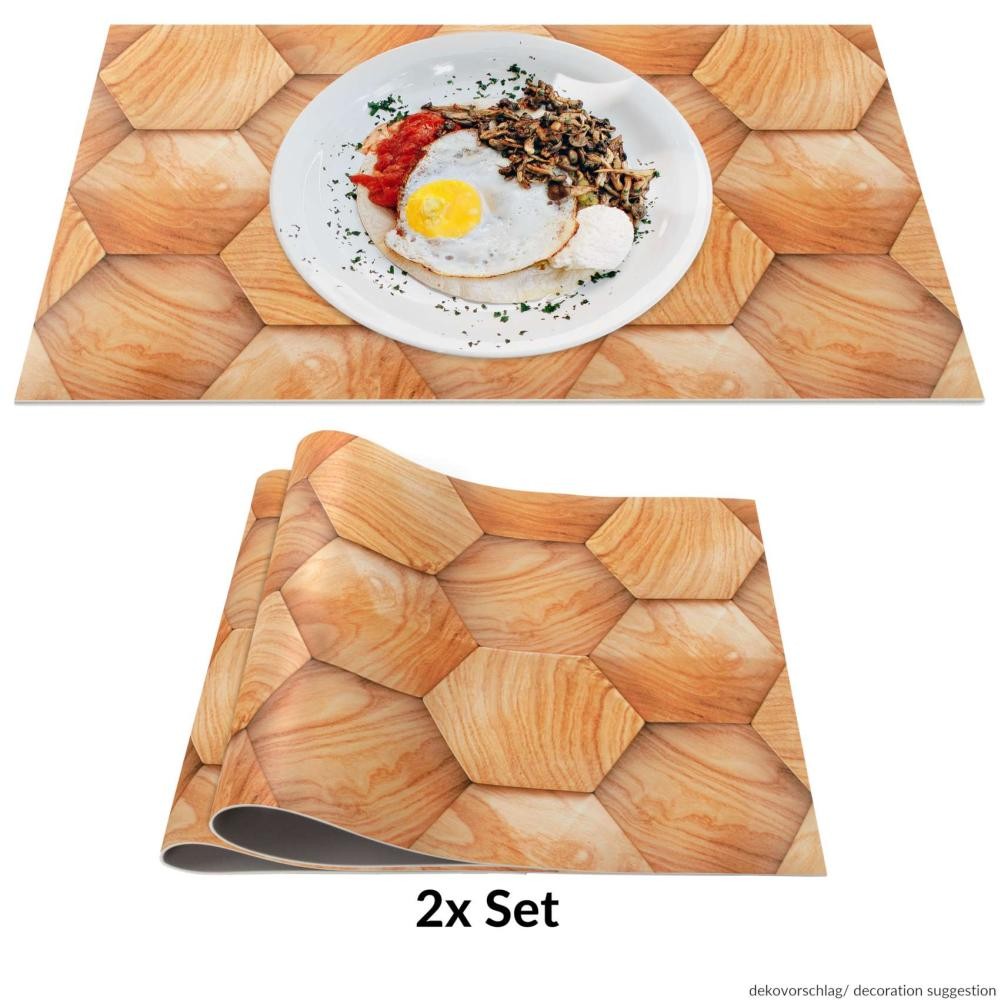Platzdeckchen Platzset Tischset abwaschbar Tischmatte PVC Platzmatte 30x45cm