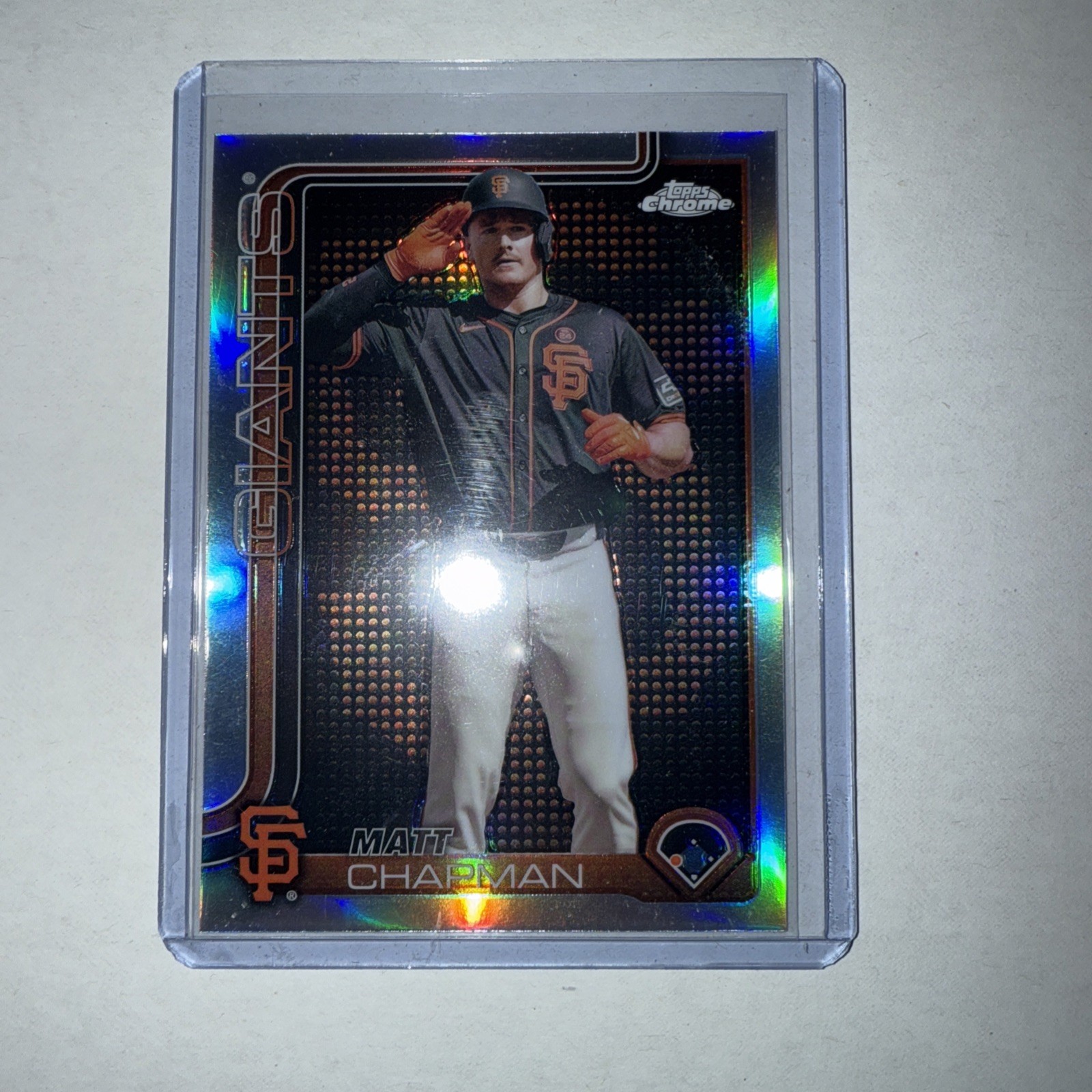 2025 Topps Chrome Lightboard Logo Refractor SSP  Matt Chapman CASE HIT!