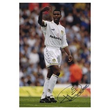 Lucas Radebe Signed Leeds United Photo Leeds Autograph COA