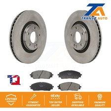 Front Disc Brake Rotors And Ceramic Pads Kit For 2022-2024 Kia Carnival