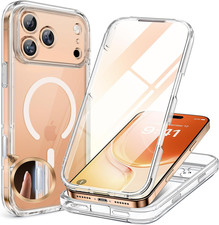 for Iphone 17 Pro Max Case 6.9" Full-Body Phone Case with Built-In Glass Screen