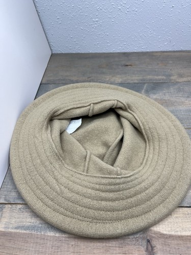 Parkhurst Mütze 100 % Wolle mit Krempe Made Canada verstaubar hellbraun Reifen - Bild 5 von 6