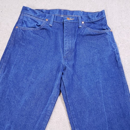 Wrangler 13MWZ Jeans Mens 33x34 Blue Cowboy Cut Dark Wash Western Denim - Picture 4 of 12