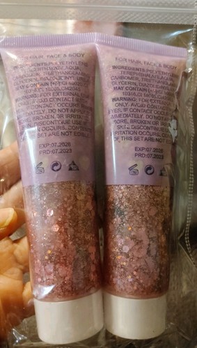 2 PACK PINK Glitter Gel For Face and Body 60 ml Ea- PINK EXP 7/2026 - Picture 4 of 5