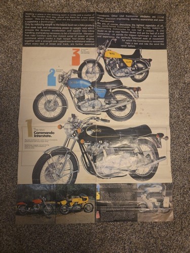 The “Front Runners” Norton Fold Out Motorcycle Brochure Poster - Bild 11 von 12